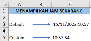 Menampilkan jam sekarang